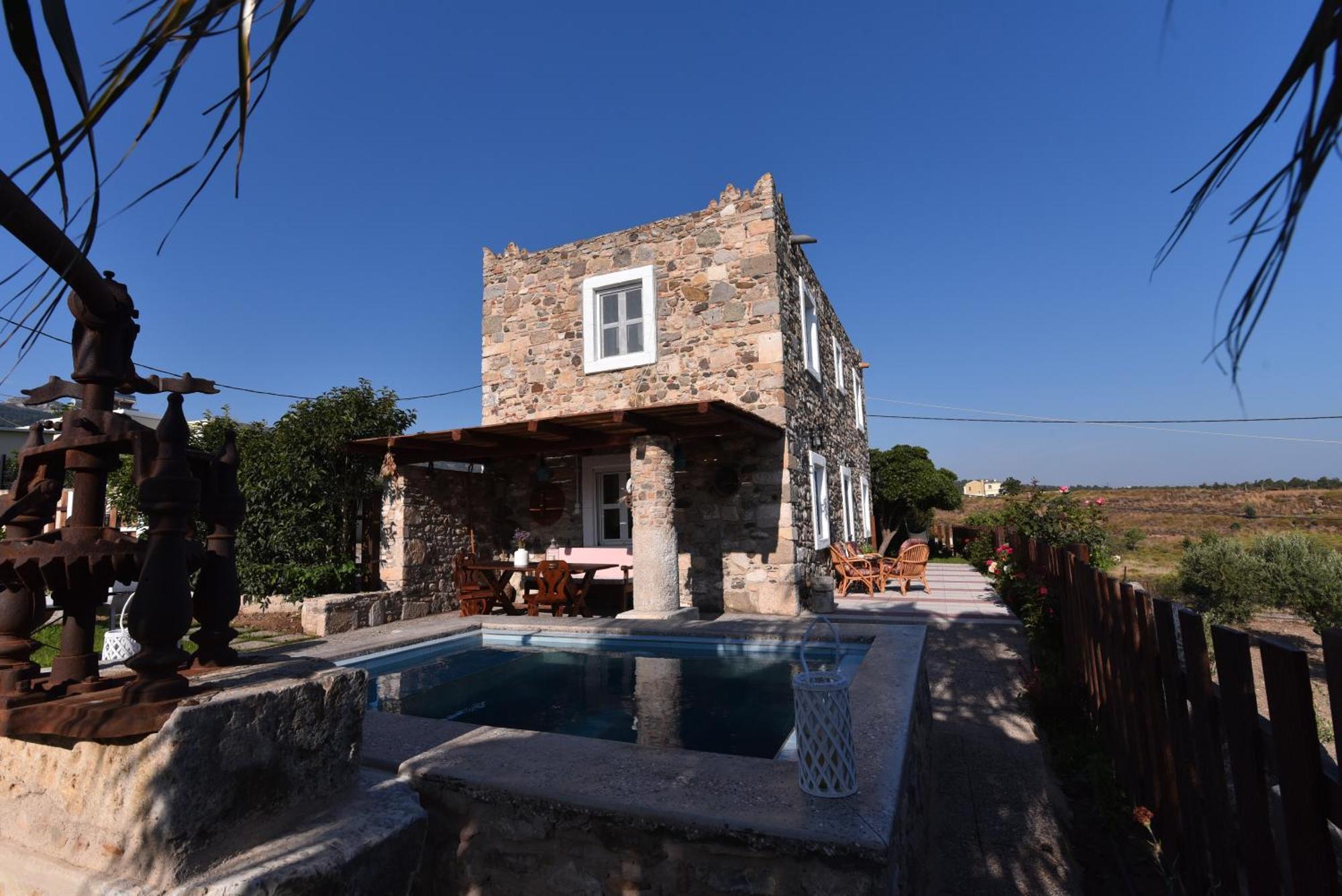 Traditional Kos Villa With Swimming Pool, Lawn Yard And Bbq Dış mekan fotoğraf